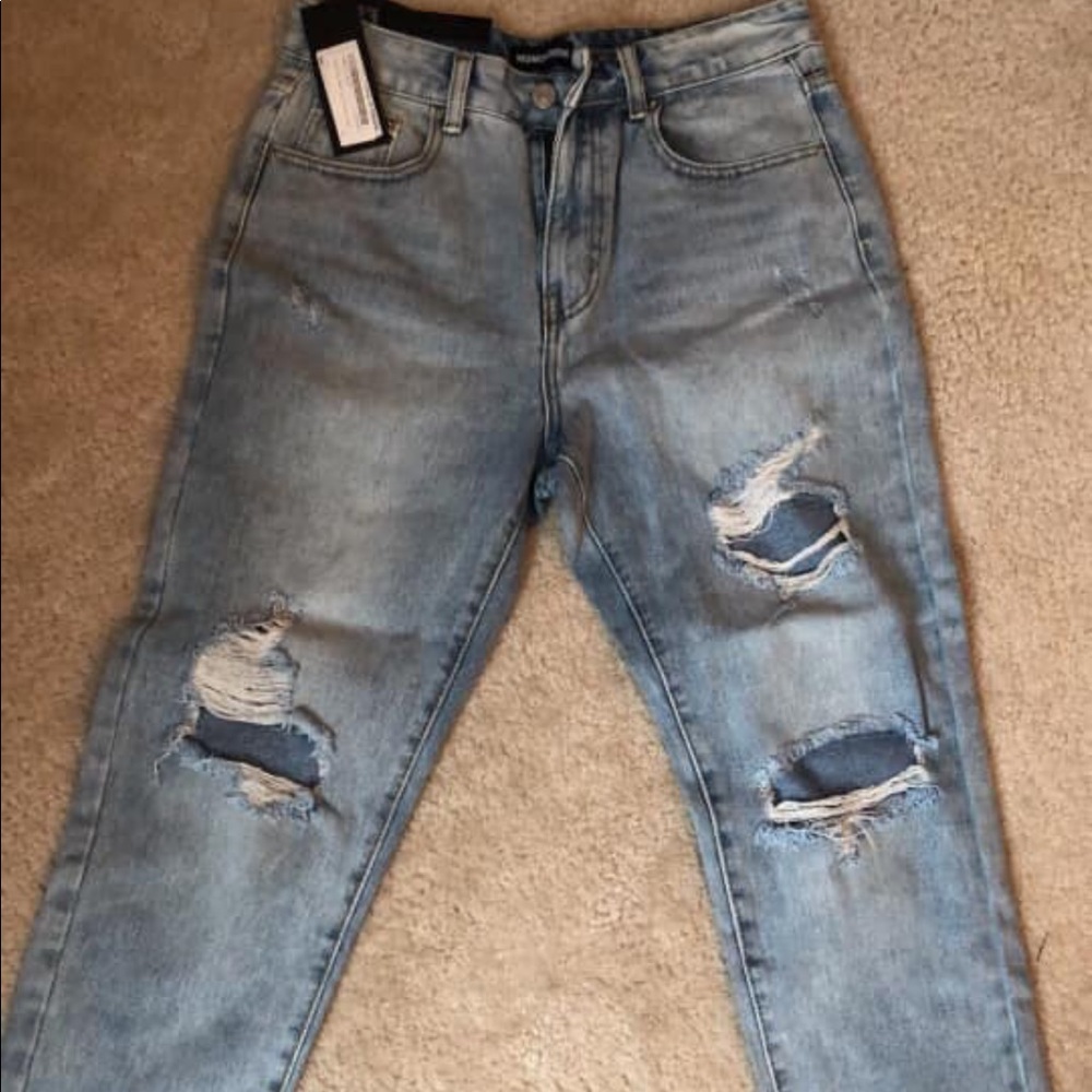 NastyGal distressed jeans